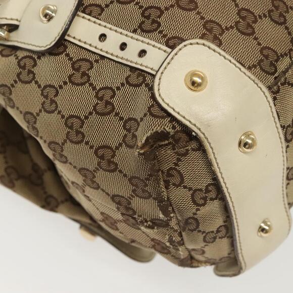 GUCCI GG Canvas Tote Bag Beige Gold - Picture 13 of 16